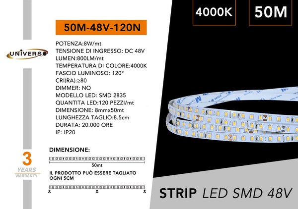 Strisce LED 48V: ambientazione realizzata con un prodotto del catalogo Universo LED