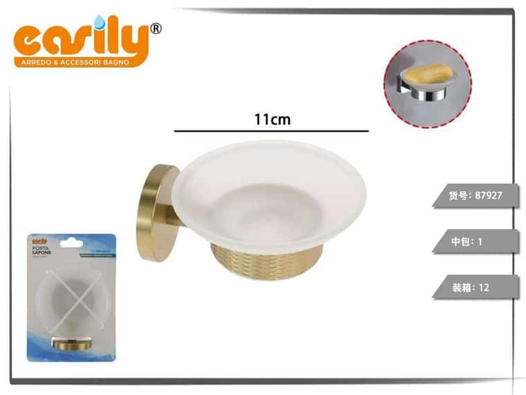 Portasapone — oro satinato, articolo 87927