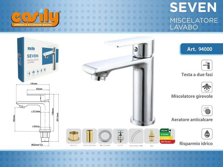 Miscelatore lavabo — cromato, articolo 94000