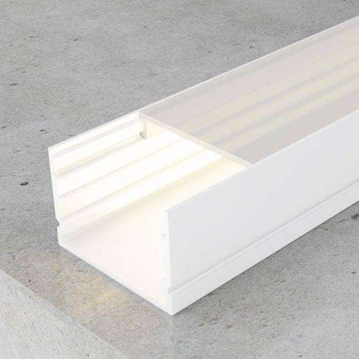 Profilo LED da superficie Rok — 2 m — Bianco, codice LM3780